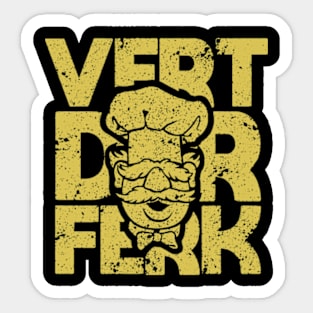 YELLOW VERT DER FERK SHOW Sticker